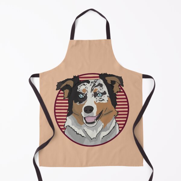 Item preview, Australian Shepherd dog w/ Red stripped circle designed and sold by AdoptNFTPets.