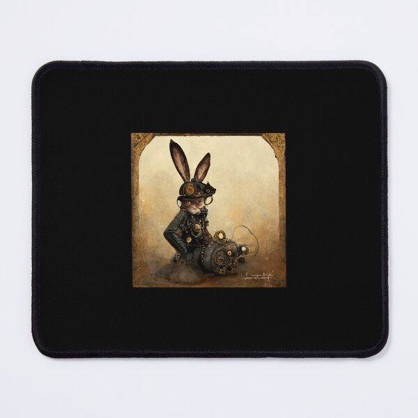 Item preview, Skeptical Steampunk Rabbit designed and sold by aiartfuturist.