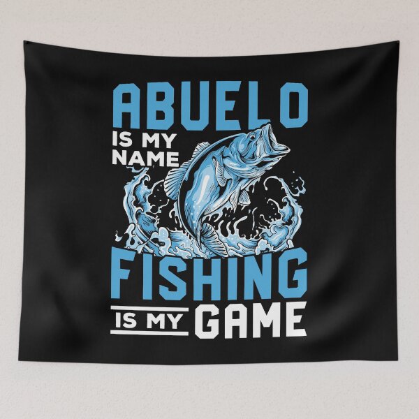 Aperçu de l'œuvre Abuelo est mon nom la pêche est ma chemise de jeu, chemise de pêche Abuelo, cadeau Abuelo, chemise de pêche drôle, chemise de pêche grand-père, chemise de pêcheur créée et vendue par aymob.