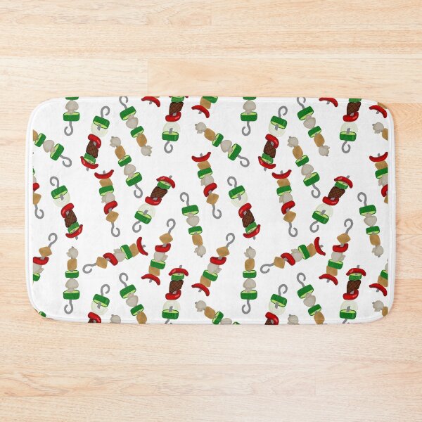 Item preview, Kebab Repeating Pattern - White designed and sold by Booneb.