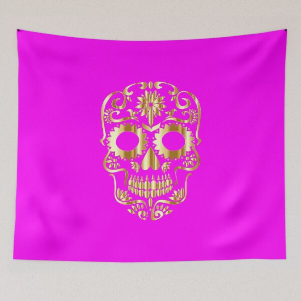 Item preview, Sugar Skull Fluro Pink designed and sold by Reinrab.