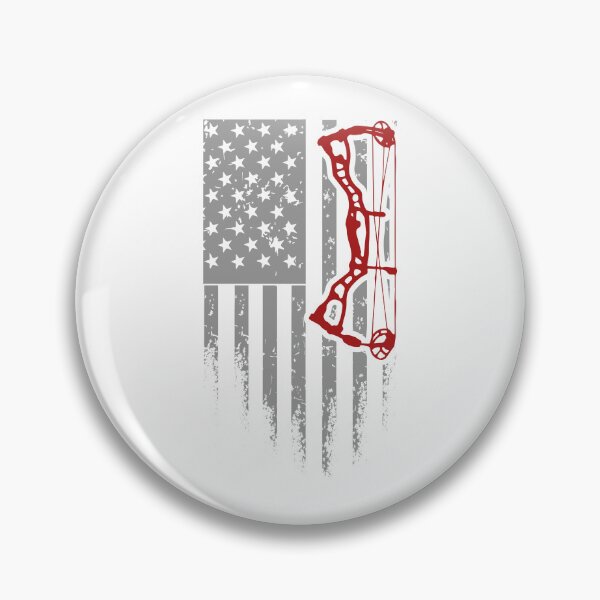 Item preview, U.S. Flag with Archery Bow designed and sold by TruLuv.