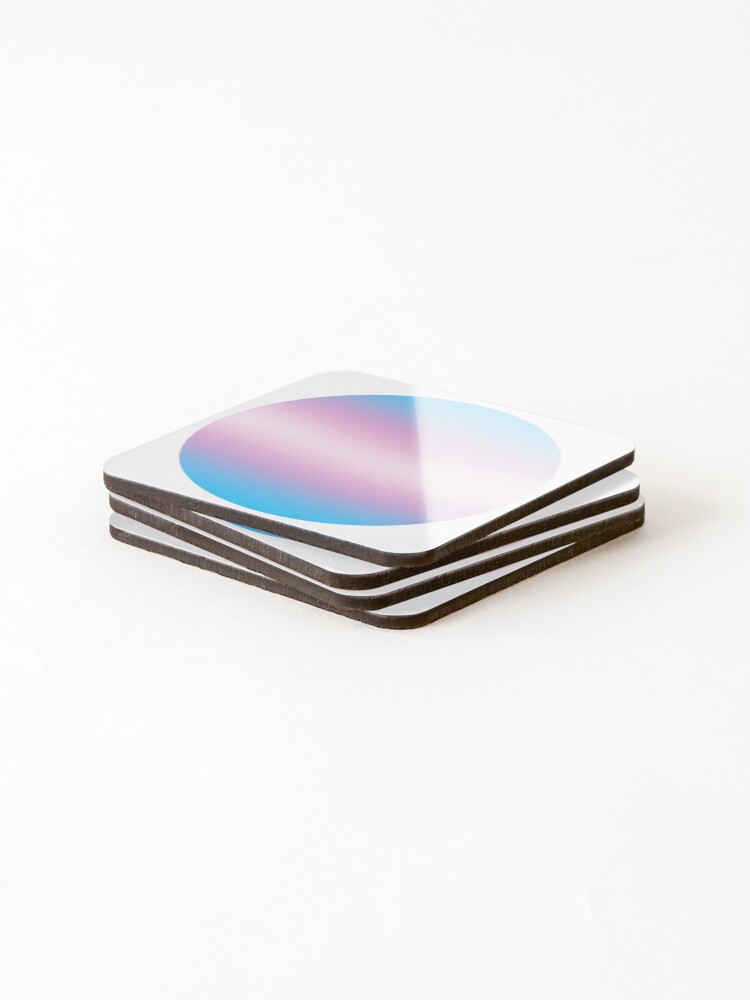 Thumbnail 4 of 5, Coasters (Set of 4), Transgender Gradient designed and sold by BookwormSticker.