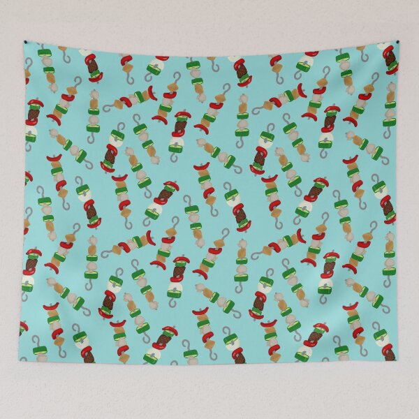 Item preview, Summer Kebab Repeating Pattern  designed and sold by Booneb.