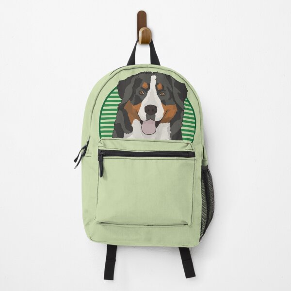 Item preview, Bernese Mountain dog w/ Green stripped circle designed and sold by AdoptNFTPets.
