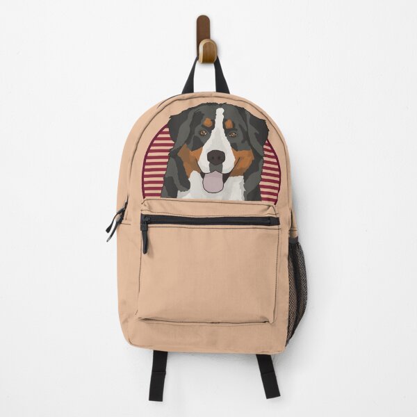 Item preview, Bernese Mountain dog w/ Red stripped circle designed and sold by AdoptNFTPets.