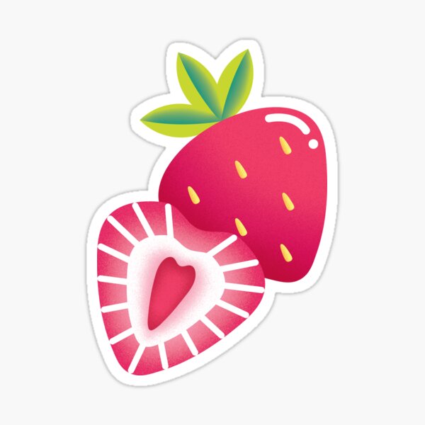 Pink Strawberry Aesthetic Sticker