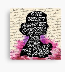 Words have the power to change us Canvas Print