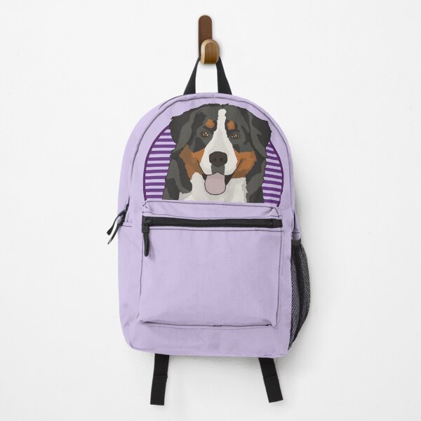 Item preview, Bernese Mountain dog w/ Purple stripped circle designed and sold by AdoptNFTPets.