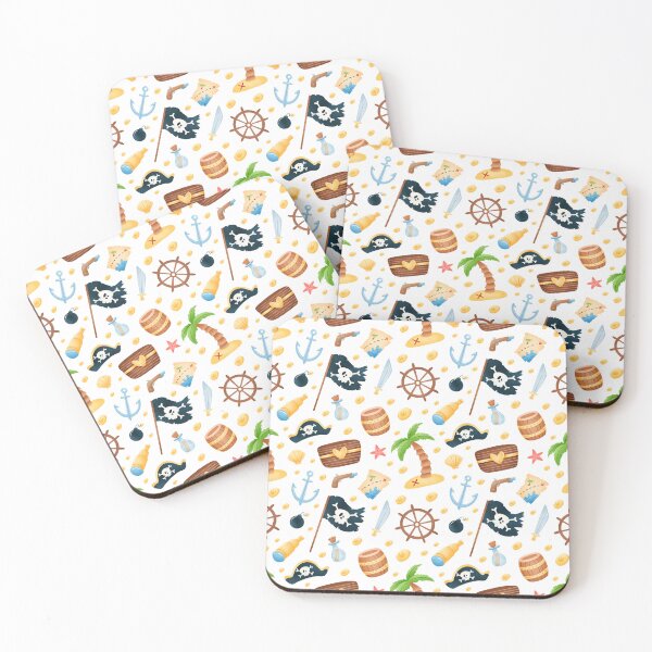 Item preview, Cute Pirate Theme Nautical Pattern designed and sold by silviaol.