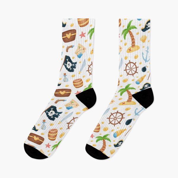 Item preview, Cute Pirate Theme Nautical Pattern designed and sold by silviaol.
