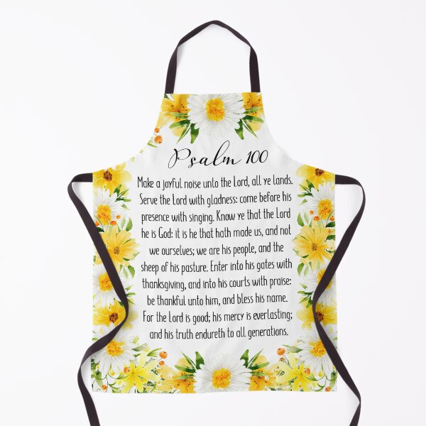 Item preview, Psalm 100 Bible Verse Wall Art, Christian Room Decor, Watercolor Psalm Scripture, Yellow Green Flowers designed and sold by Dzhenka-Balimez.