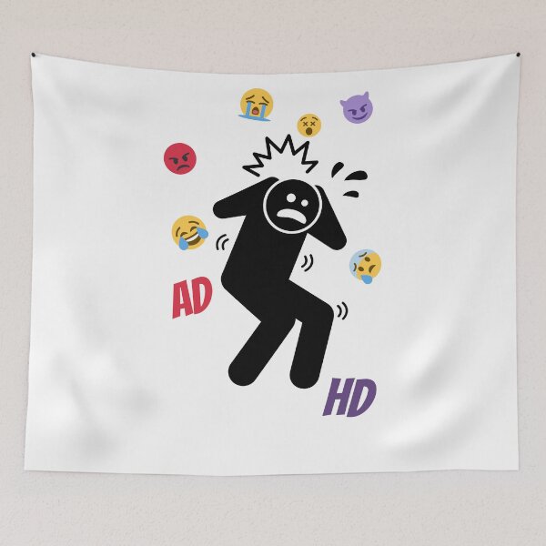 Item preview, Chemical imbalance in my brain. ADHD. Emoji meme designed and sold by T-Look.