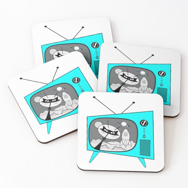 Item preview, Cats in Space Black and white tv show designed and sold by BossAtomic.