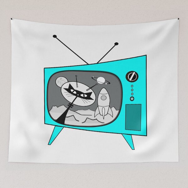 Item preview, Cats in Space Black and white tv show designed and sold by BossAtomic.