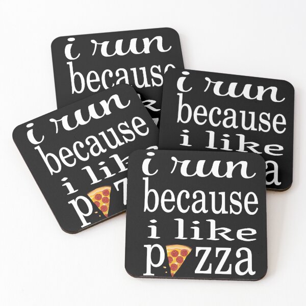 Item preview, I RUN BECAUSE I LIKE PIZZA designed and sold by leicha.