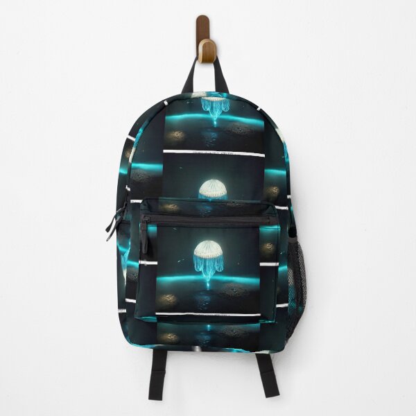 Item preview, Glowing Jellyfish on the Edge of Time designed and sold by aiartfuturist.