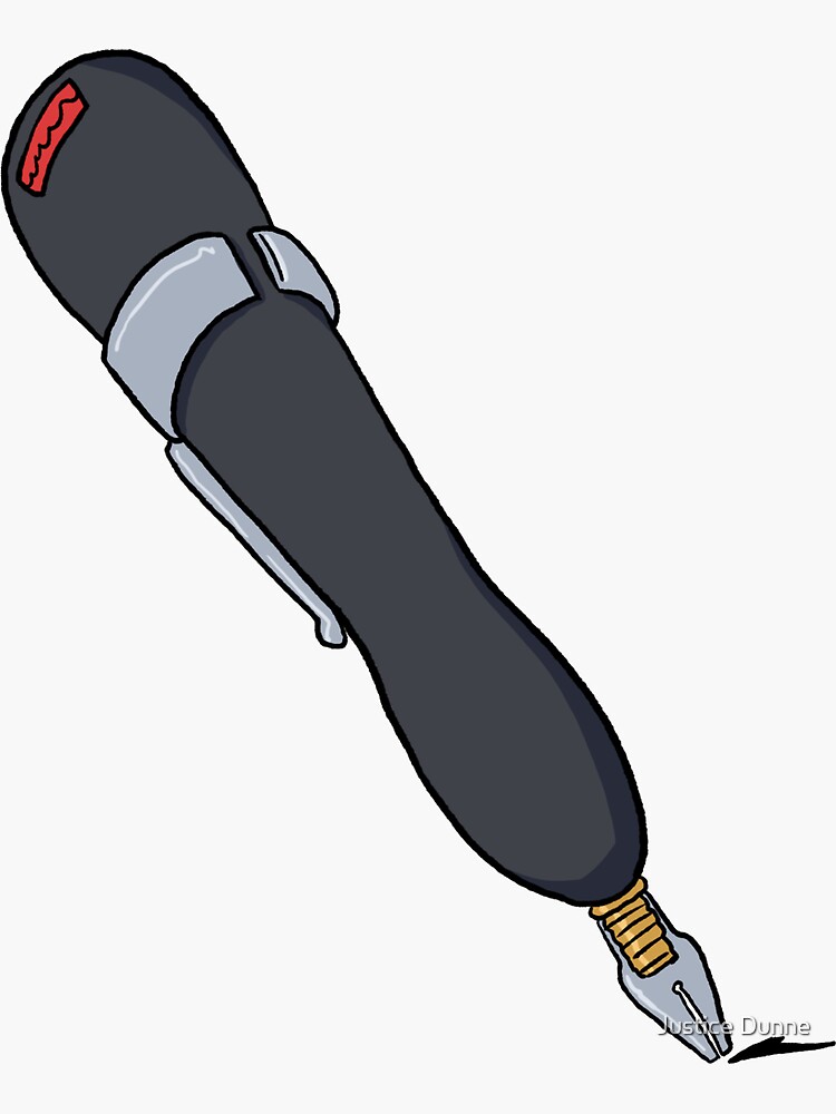 "Fancy Ink Pen" Sticker for Sale by neenanite Redbubble