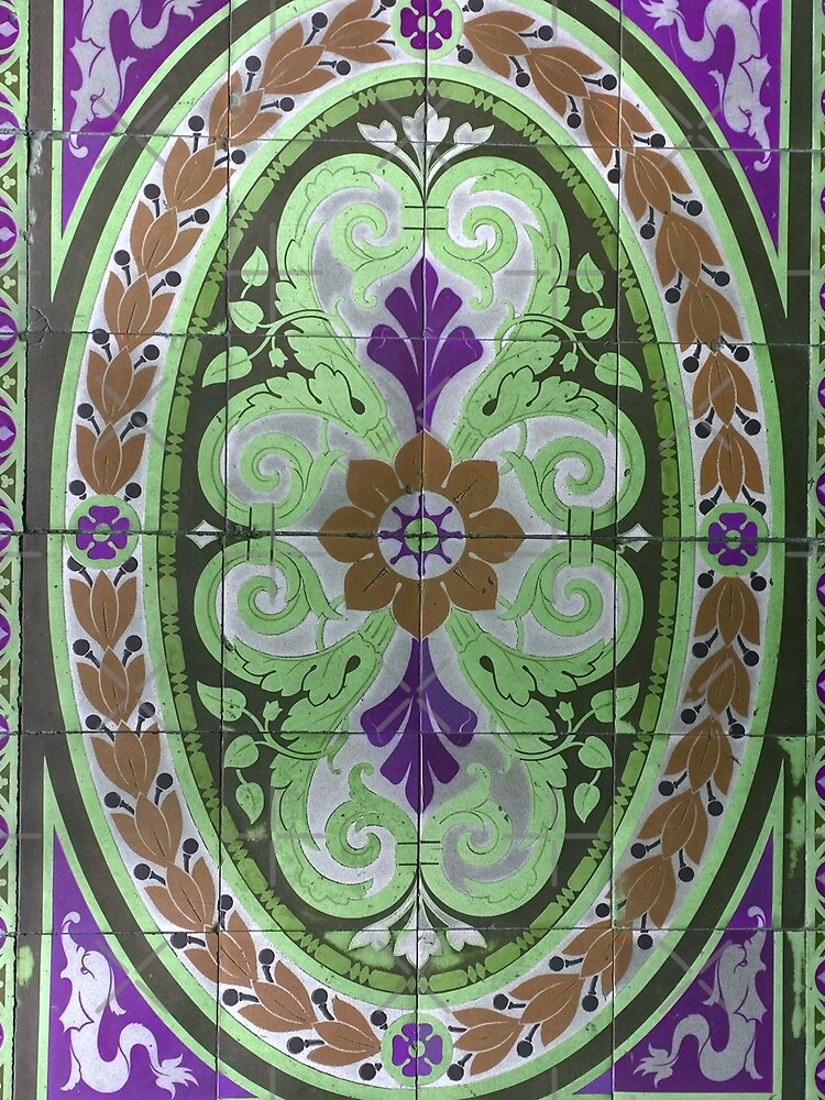 Mosaic Tile-Floor Tile-Tilework- "Sauced Restaurant" by Matlgirl