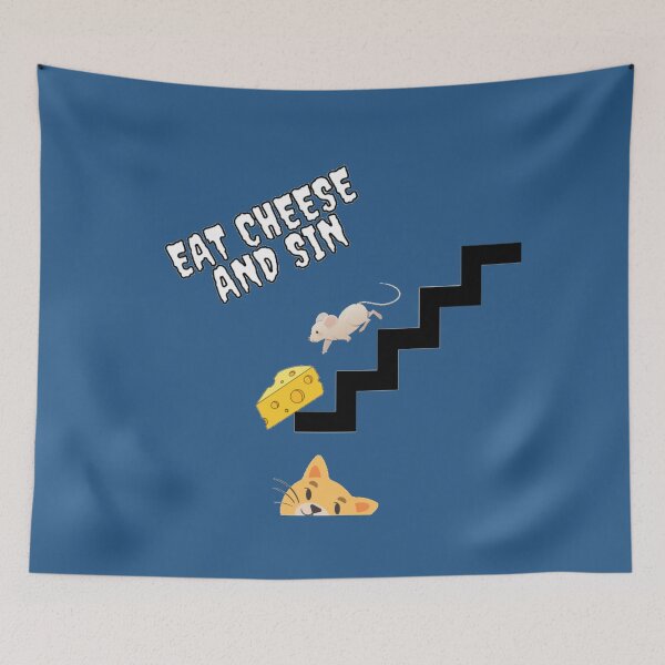 Item preview, Eat cheese and sin cat designed and sold by MAYSO999.