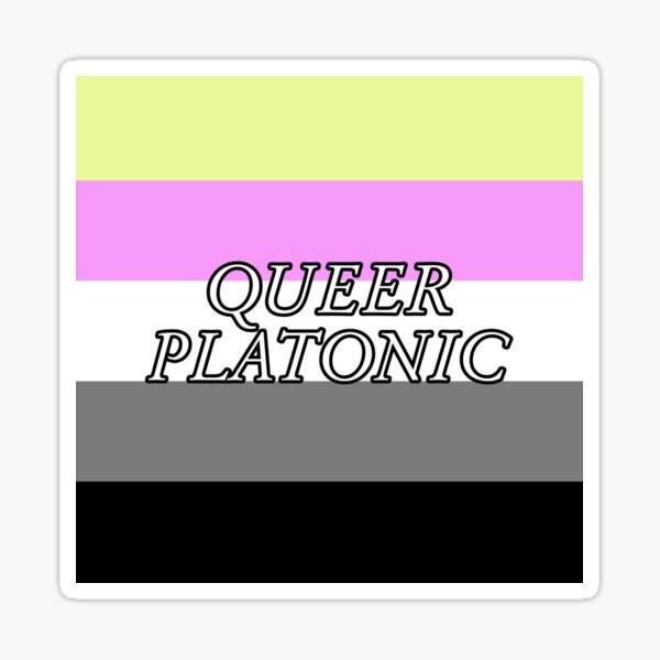 Queerplatonic Pride Flag With Text Sticker For Sale By Snail Galaxy Redbubble