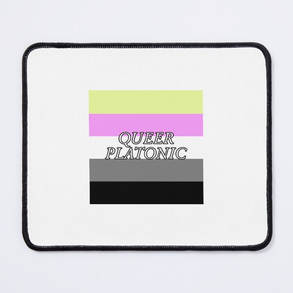 Item preview, queerplatonic pride flag with text designed and sold by snail-galaxy.