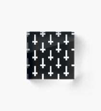 upside down cross Acrylic Block