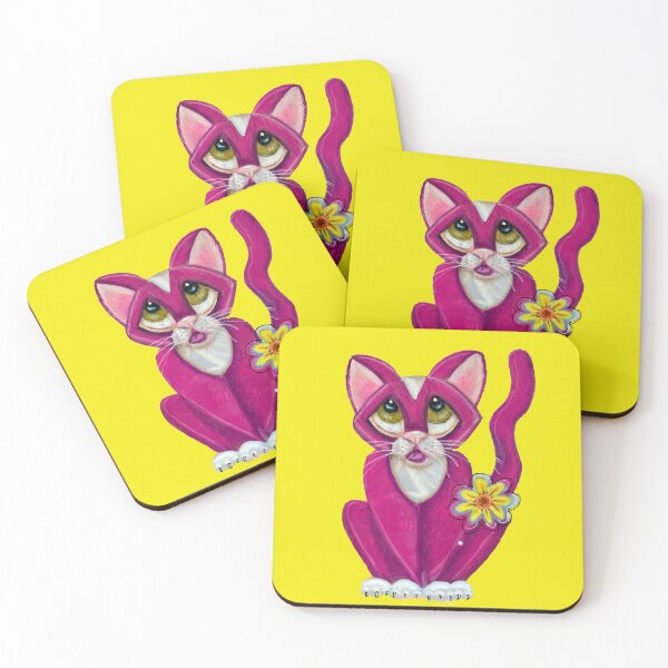 Item preview, kitty surprise sticker designed and sold by Alma Lee.