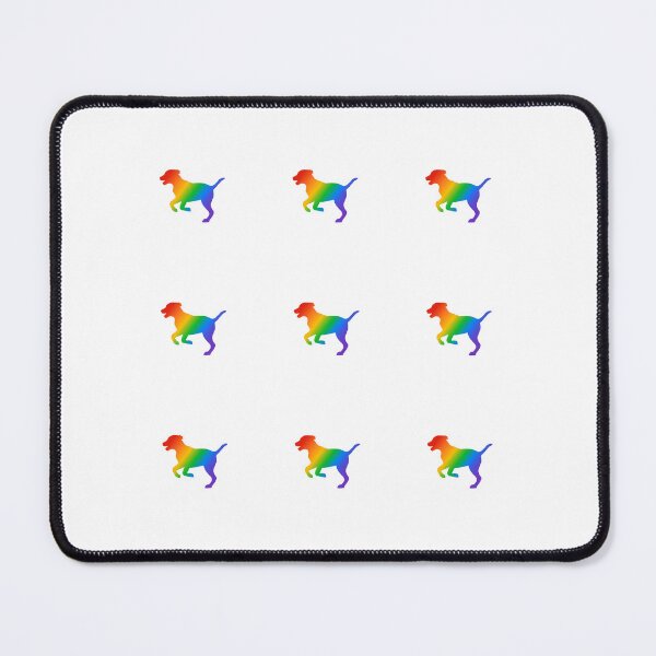Item preview, Rainbow dog pattern sticker pack set of 9 dogs designed and sold by Inspirationmotivation.