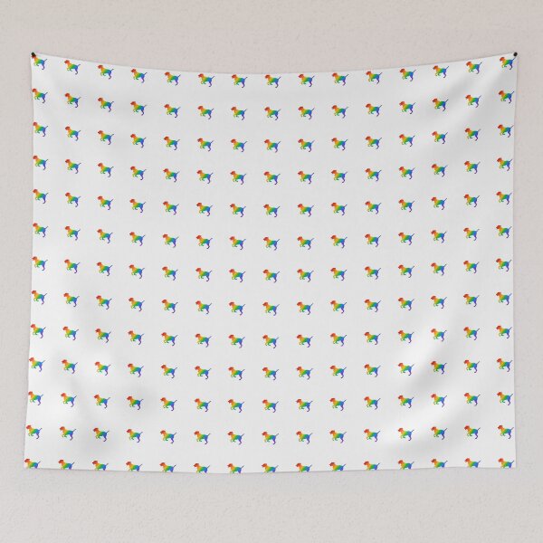 Item preview, Rainbow dog pattern sticker pack set of 9 dogs designed and sold by Inspirationmotivation.