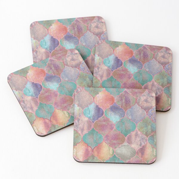 Item preview, Moroccan inspired..Multicolored tile effect design using metallic iridescent shades  designed and sold by ditzy-designs.