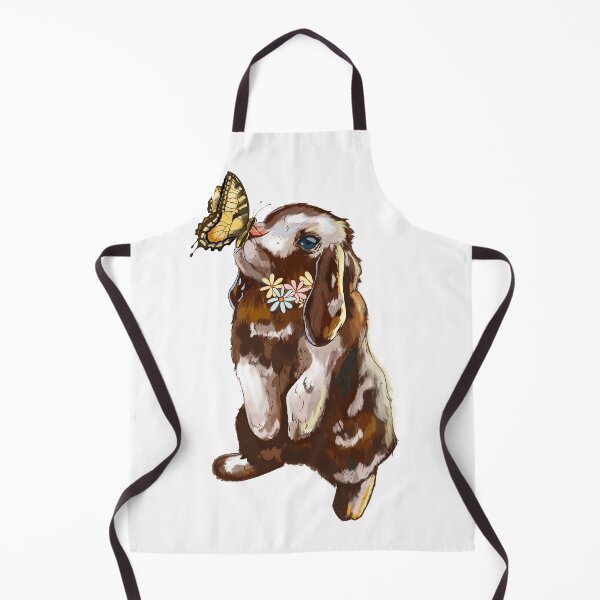 Item preview, Butterfly Rabbit: Dark Brown Rabbit with Yellow Swallowtail designed and sold by Jessiemay-arts.