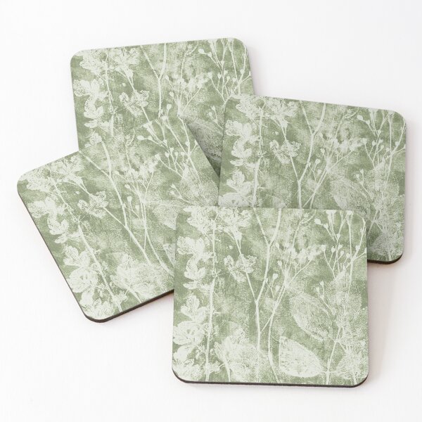 Item preview, Wild Flowers Earthy Soft Green  designed and sold by BenitaJayne.