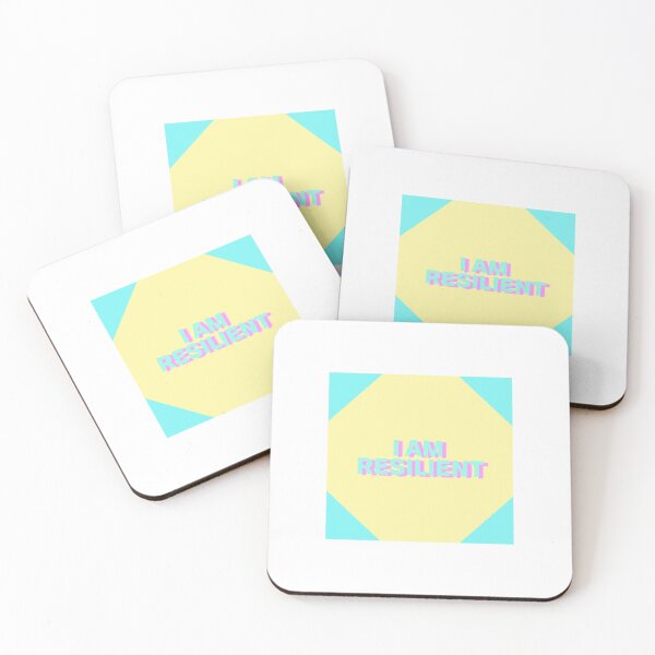 Item preview, I am resilient affirmation - blue/yellow/pink/teal designed and sold by snail-galaxy.