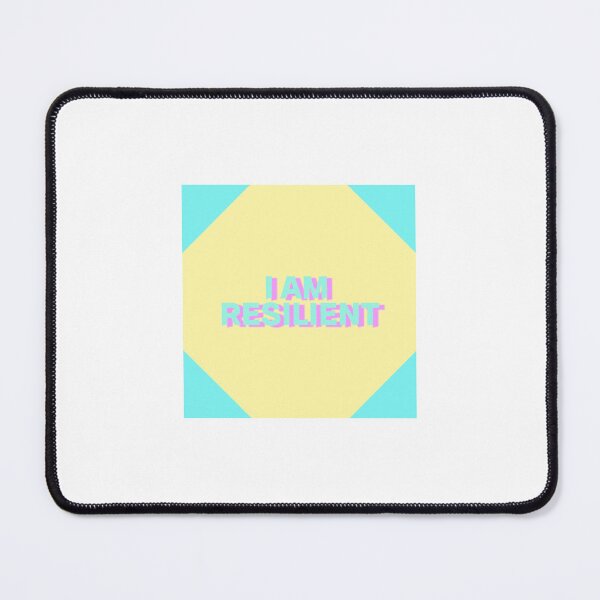 Item preview, I am resilient affirmation - blue/yellow/pink/teal designed and sold by snail-galaxy.