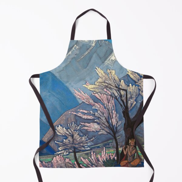 Item preview, Nicholas Roerich 008 -nicholas roerich famous snowy mountain ,trees and man playing flute spiritual paintings designed and sold by TeeARTHY.