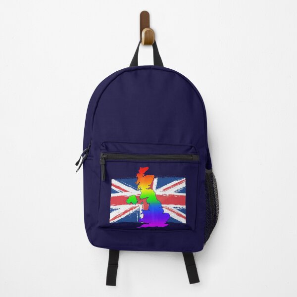 Item preview, Gay UK - Rainbow Pride Union Jack Blue designed and sold by Evolved-LovinIt.
