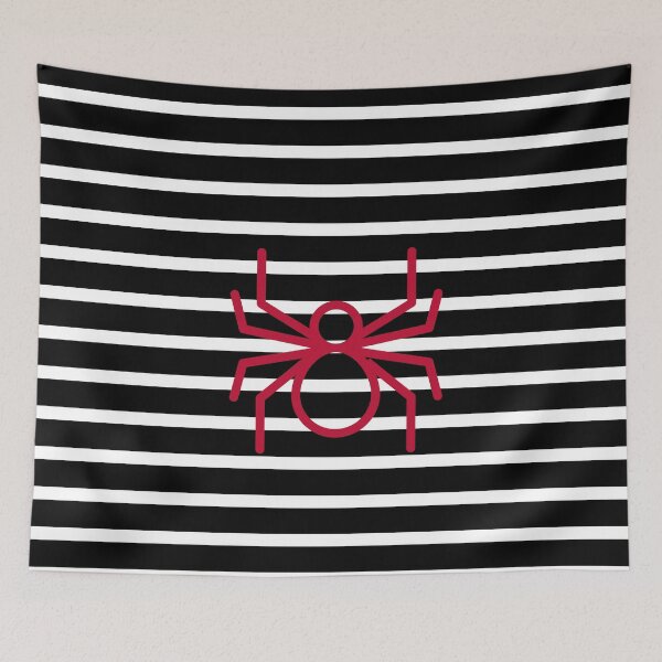Item preview,  Halloween Black And White Stripes With Gray Spider designed and sold by BronikowskiART.