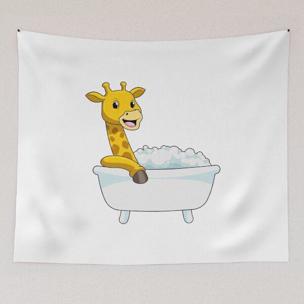 Artikelvorschau, Giraffe mit Badewanne mit Schaum entworfen und verkauft von Snabdesign84.