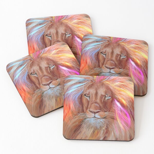 Item preview, pink lion designed and sold by Begoll Art.