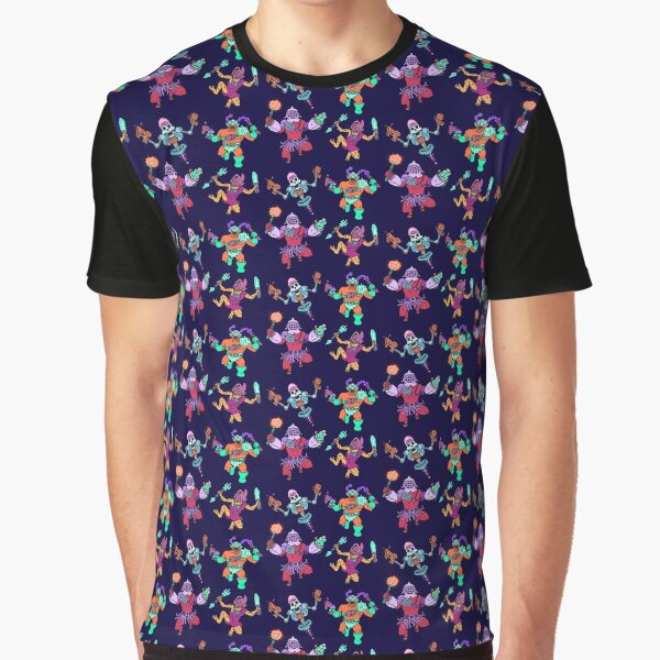 Space Gladiator Pattern Graphic T-Shirt