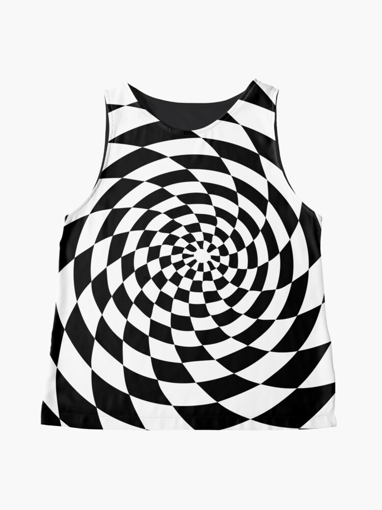 Optical Illusion Op Art Black And White Sleeveless Top For Sale By Artsandsoul Redbubble