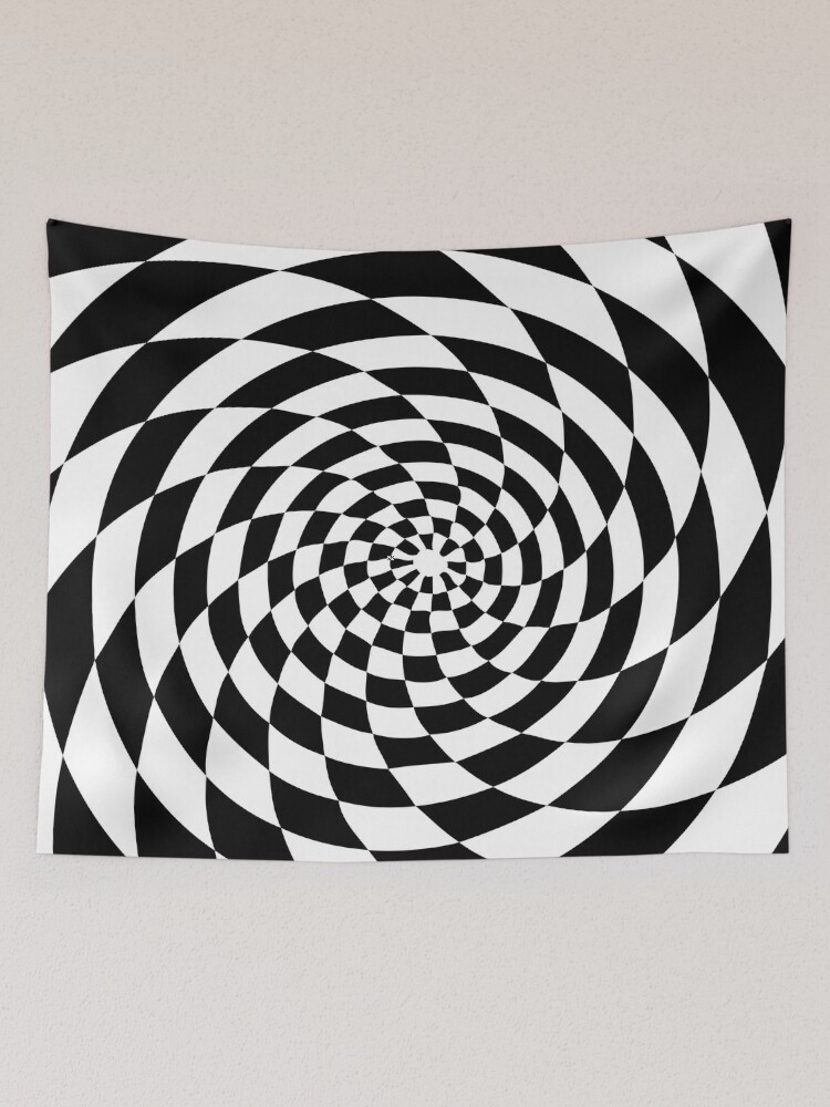 Black And White Op-Art Spiral Art Print for Sale by artsandsoul