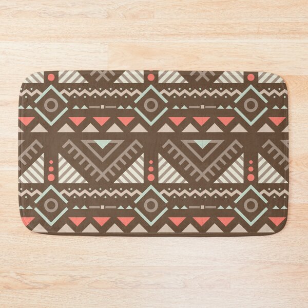 Item preview, Geometric Triangles Compilation in Rose Gold and Brown - Multicolor Boho Motif designed and sold by Yeldiz.