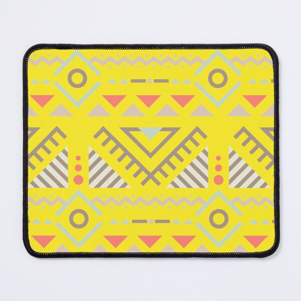 Item preview, Geometric Triangles Compilation in Rose Gold and Yellow - Multicolor Boho Motif designed and sold by Yeldiz.