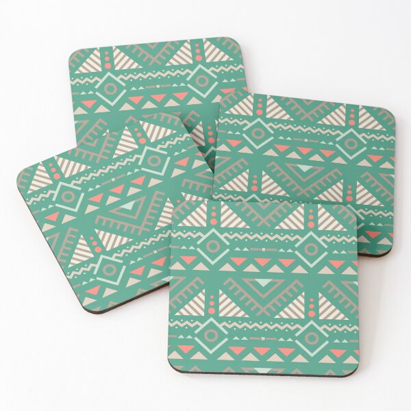 Item preview, Geometric Triangles Compilation in Rose Gold and Blue - Multicolor Boho Motif designed and sold by Yeldiz.