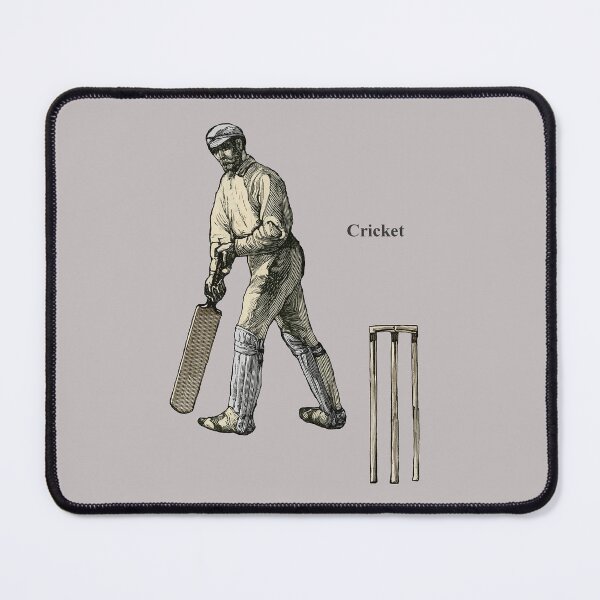 Item preview, Vintage Cricket Sports Player with a Bat and Wicket URM designed and sold by urmaddad.