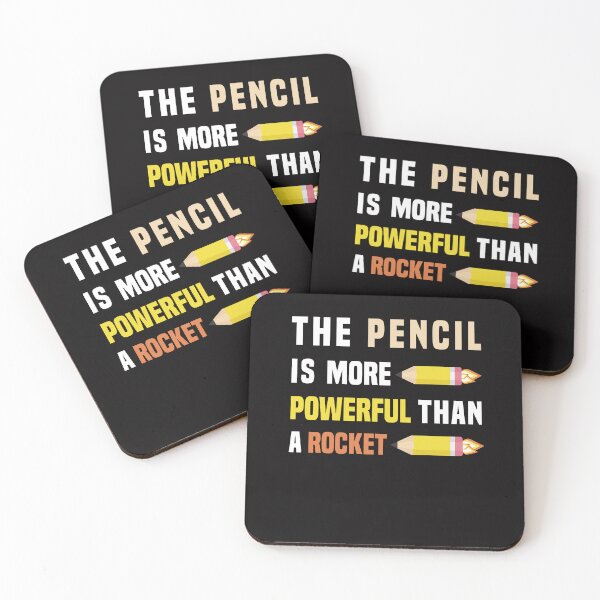 Item preview, The pencil is more powerful than a rocket, Funny Back to school designed and sold by Aimyashoppy.