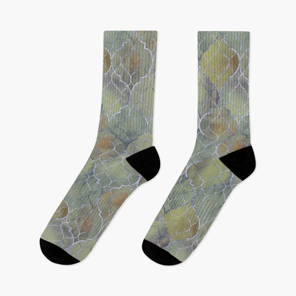 Item preview, Moroccan inspired..A tile effect design using muted grey, green and taupe designed and sold by ditzy-designs.