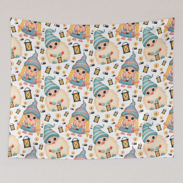 Item preview, Cute Gnomes with Lanterns  designed and sold by silviaol.